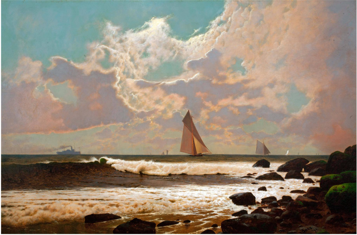 Henry Wolcott Boss Sailing off a Rocky Coast 1890