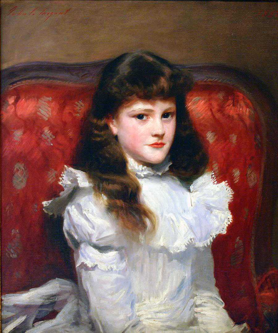 John Singer Sargent, <i>Miss Cara Burch,</i> 1888, Oil on canvas, 30 x 25 1/4 in.