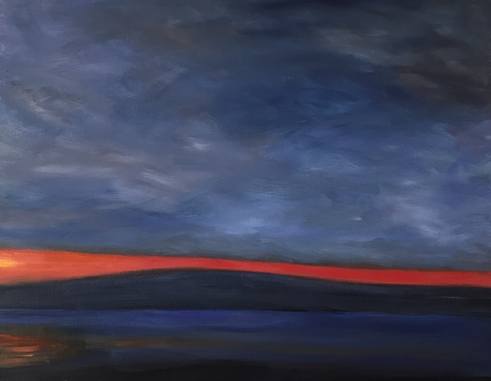 Kay Knight Clarke, "Last Light," Oil on linen, 22 x 28 in., Courtesy of the Artist