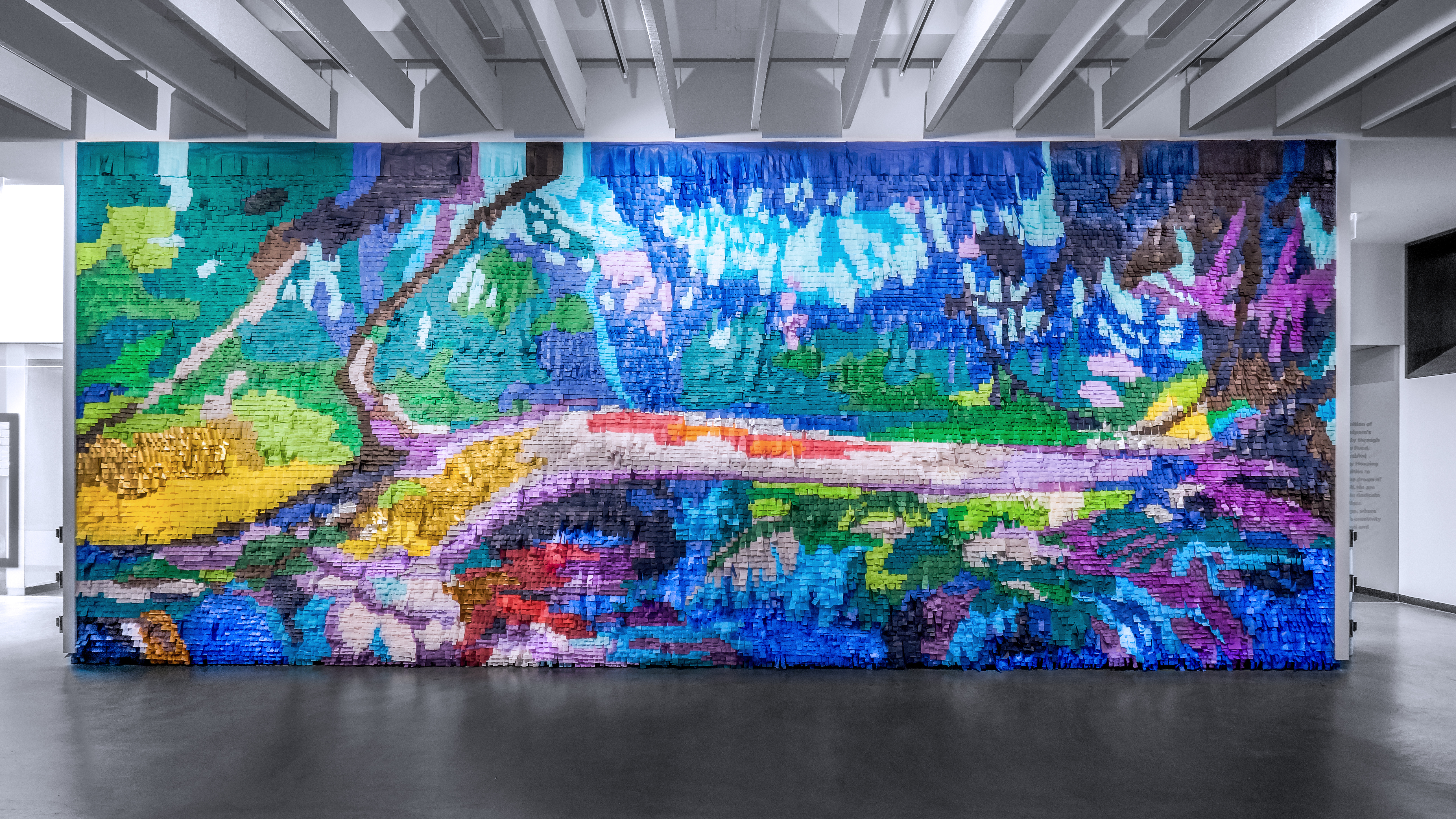 Justin Favela, "Récuerdame," 2018, paper and glue on wall, Installation at Sugar Hill Children’s Museum of Art and Storytelling, Photo: Michal Palma Cir